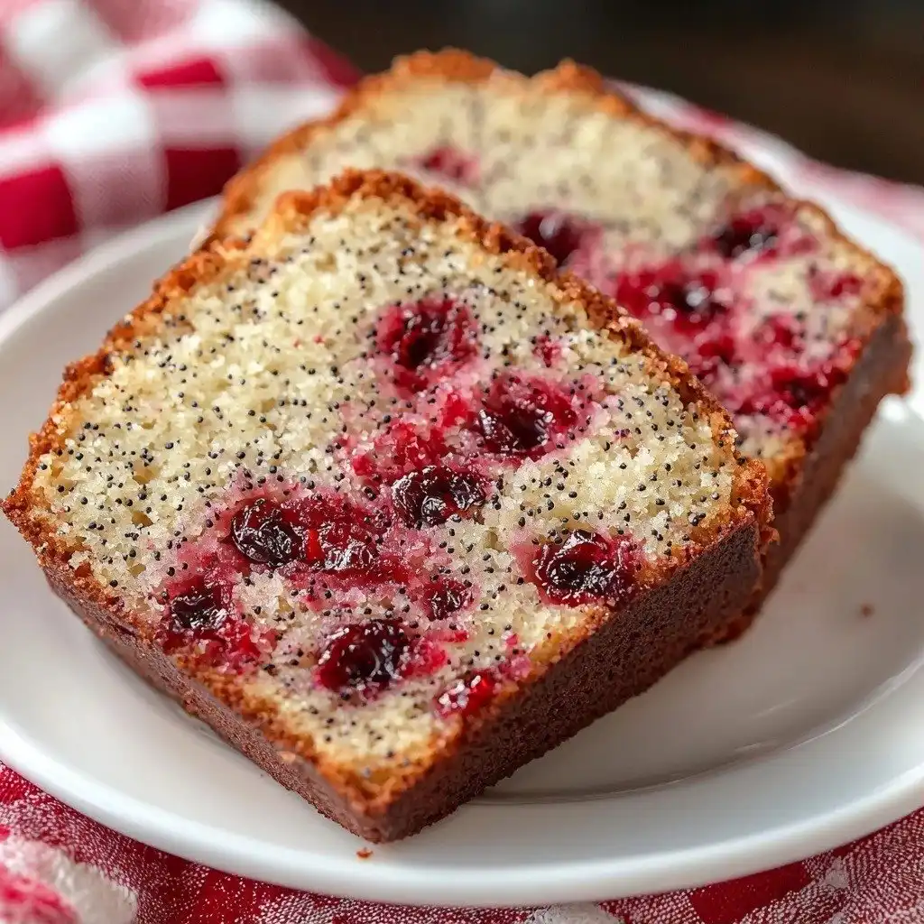 Cherry Almond Poppyseed Quick Bread - step by step