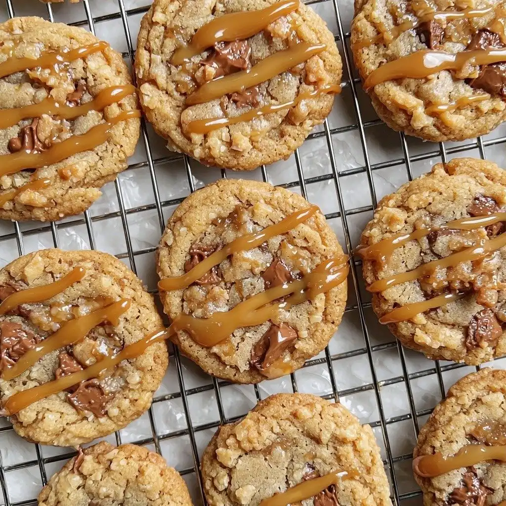 Salted Caramel Toffee Cookies! - step by step