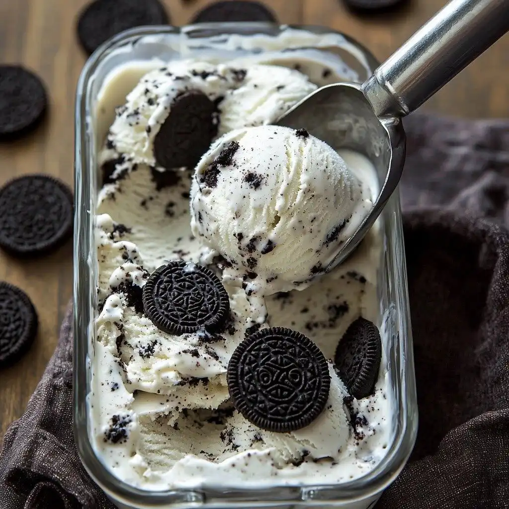Cookies and Cream Ice Cream - step by step