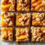 Gluten Free Peach Crumble Bars - featured image