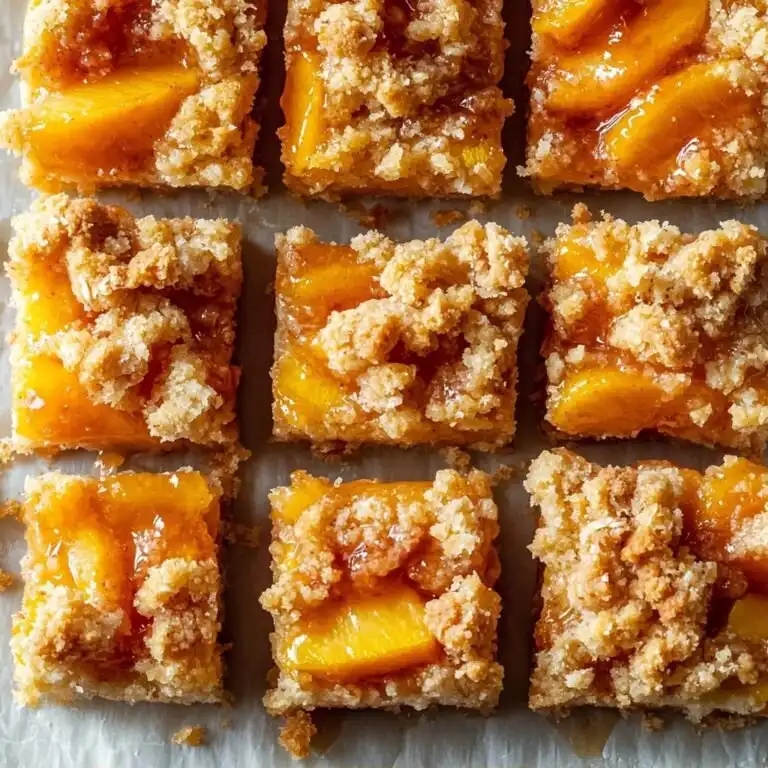Gluten Free Peach Crumble Bars - featured image