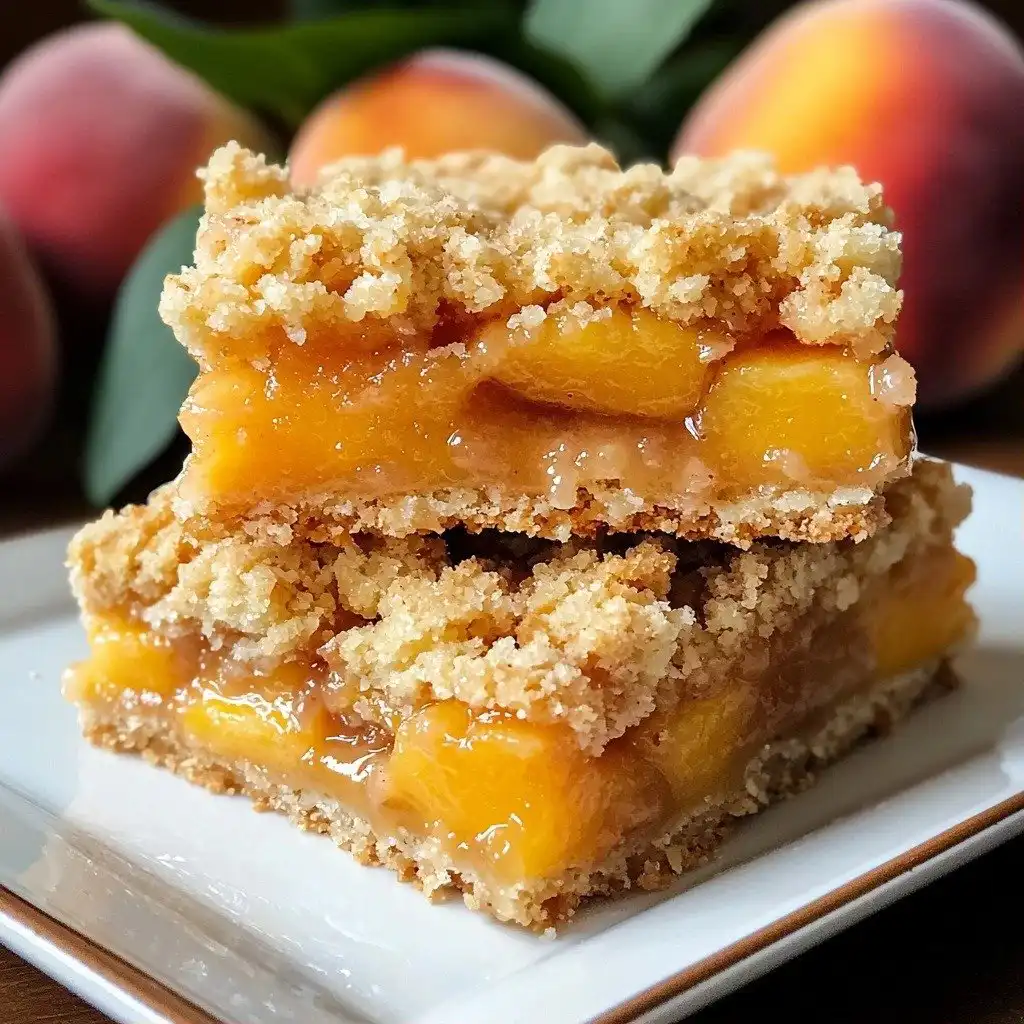 Gluten Free Peach Crumble Bars - step by step