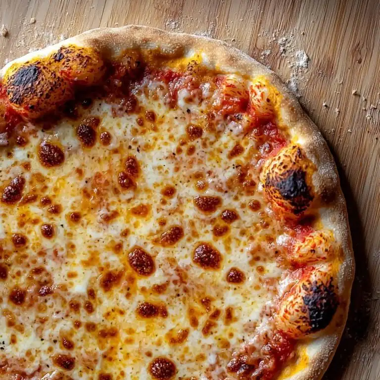 artisan pizza dough- crispy, chewy, bubbly crust - featured image