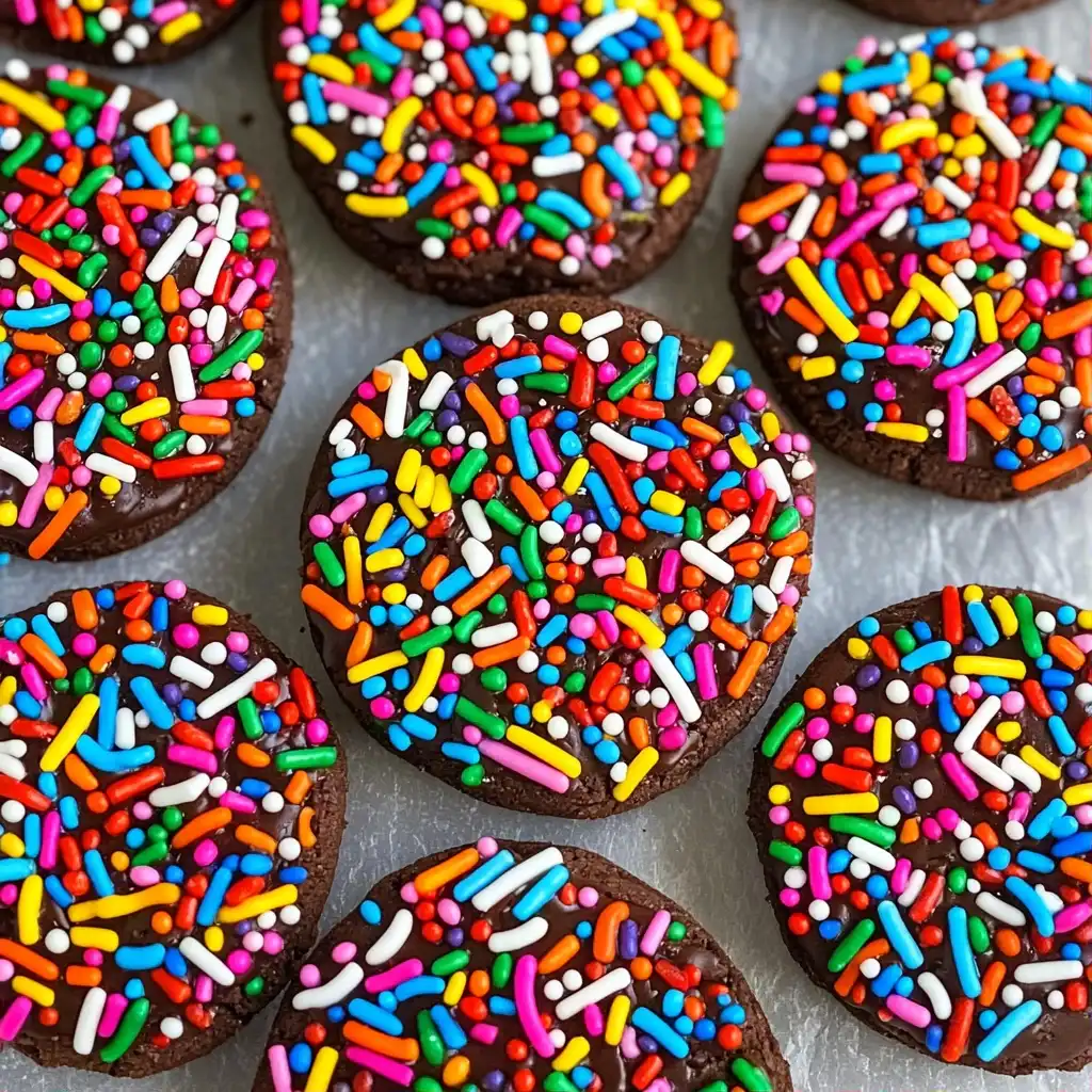 Double chocolate birthday cookies - step by step