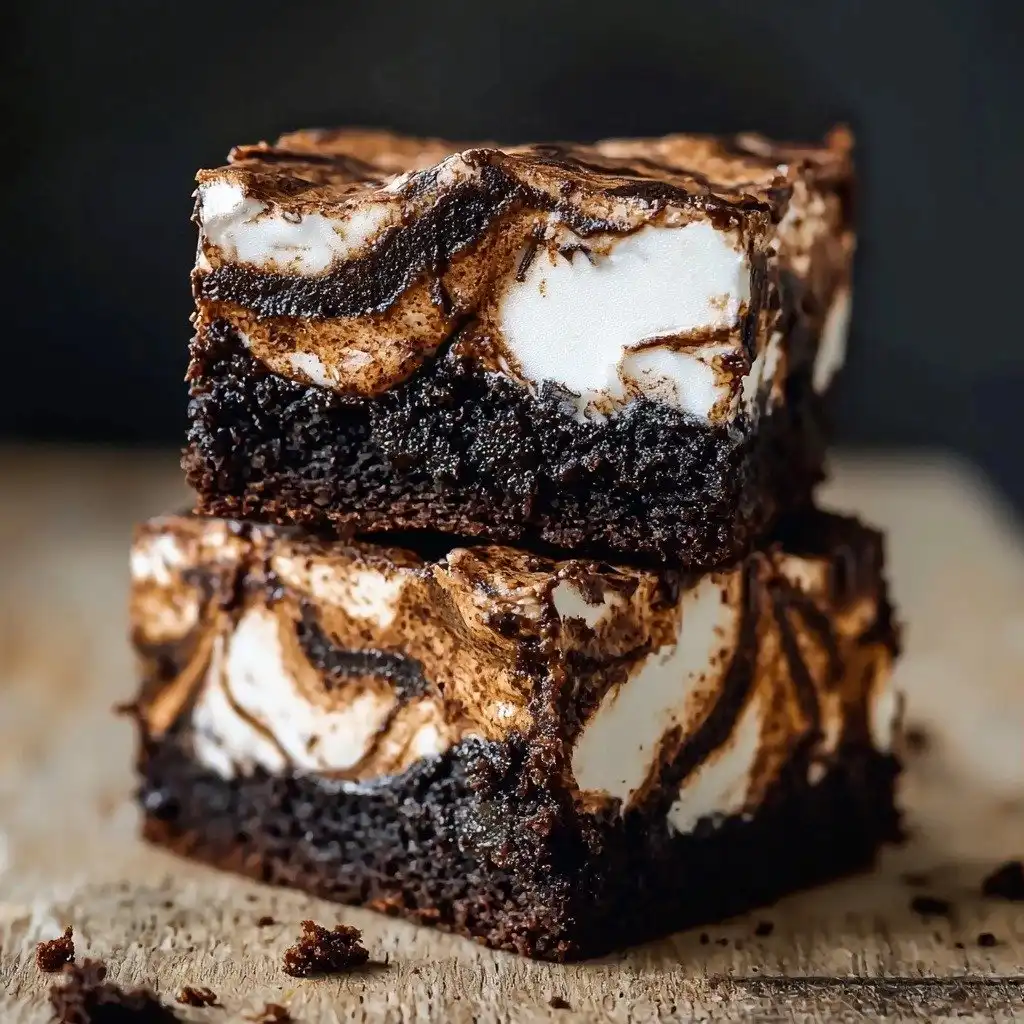 Marshmallow Brownies - step by step
