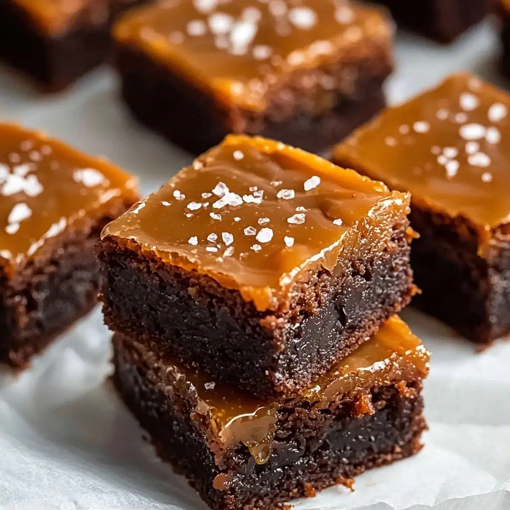Chocolate Salted Butterscotch Brownies - step by step