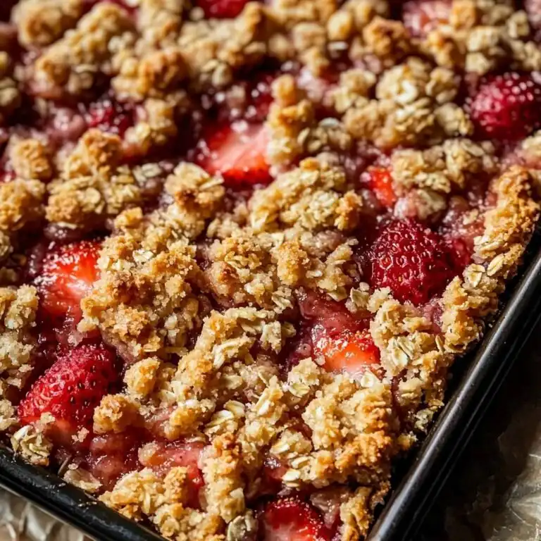 Strawberry Oat Crumble Bars - featured image