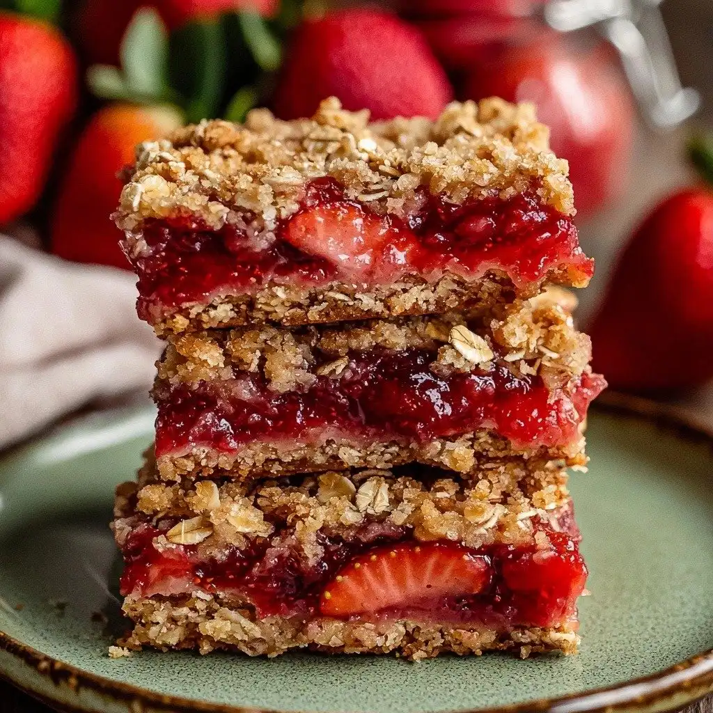 Strawberry Oat Crumble Bars - step by step