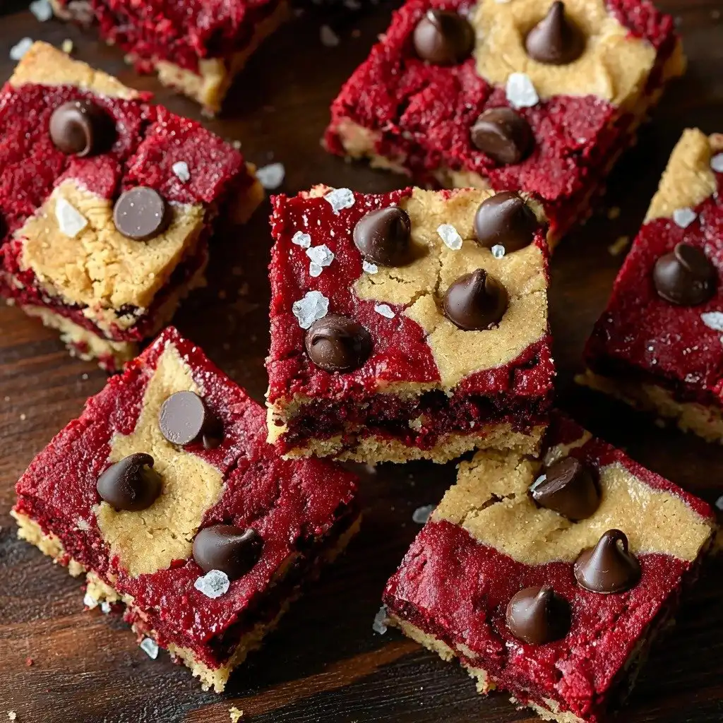 Red Velvet Brookies - step by step