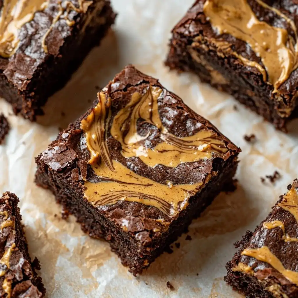 Chocolate Peanut Butter Brownies - step by step