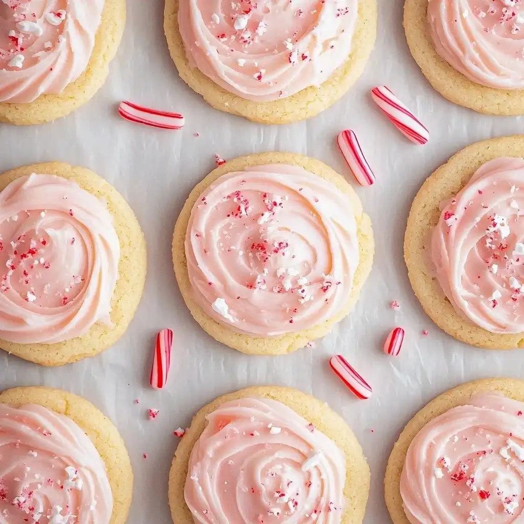 Candy Cane Frosted Cookies - step by step