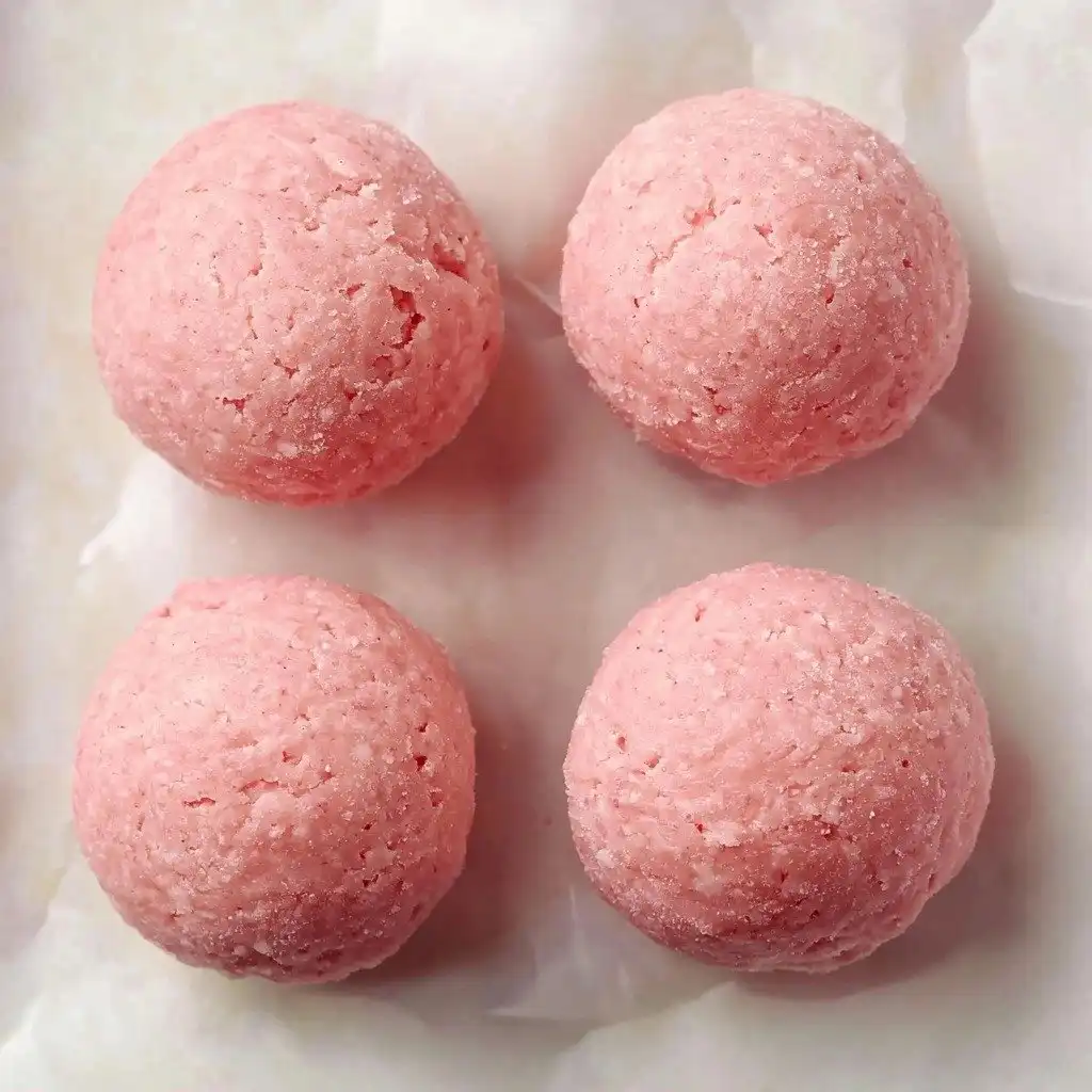 Strawberry Kiss Cookies - step by step