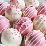 No Bake Red Velvet Cake Balls - featured image