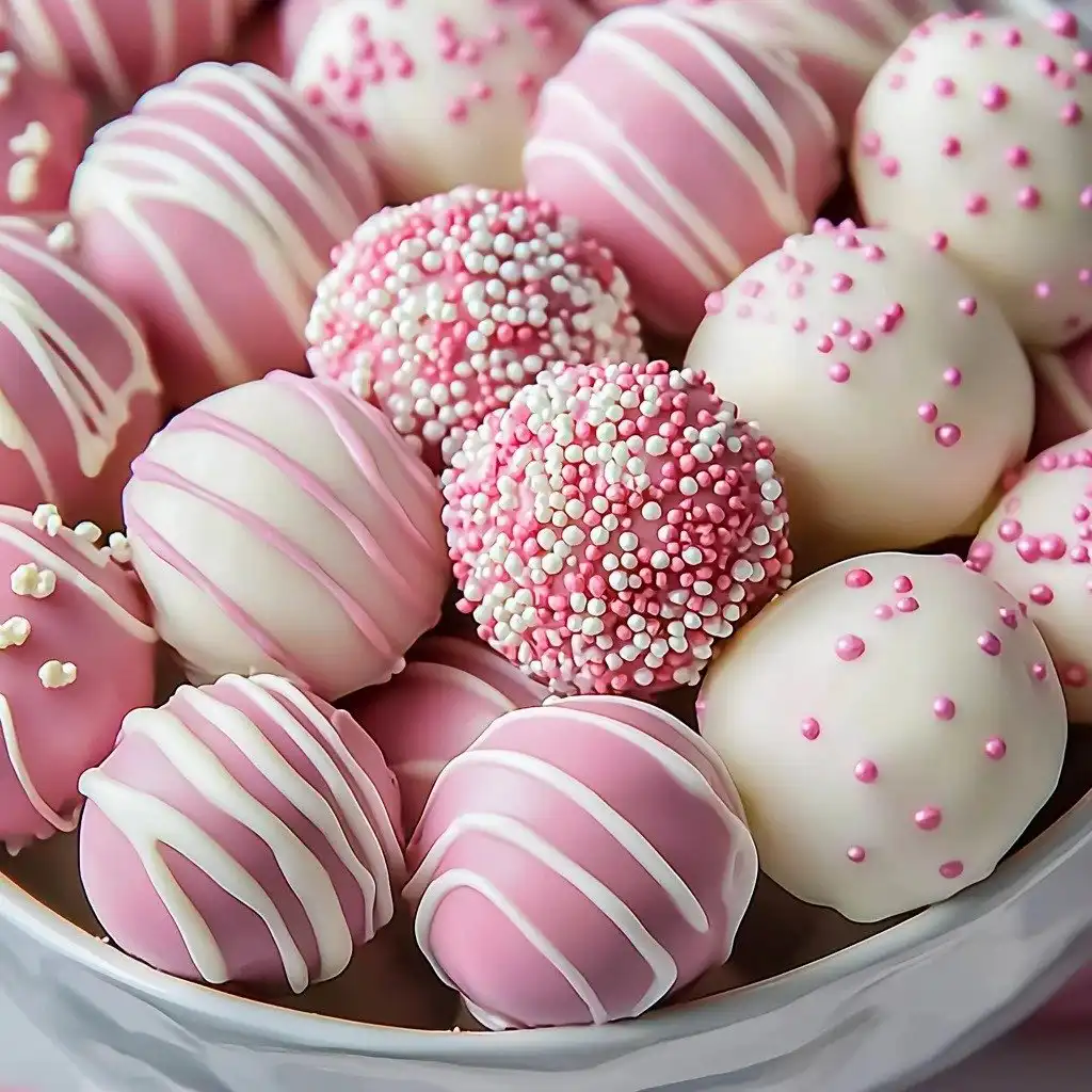 No Bake Red Velvet Cake Balls - step by step