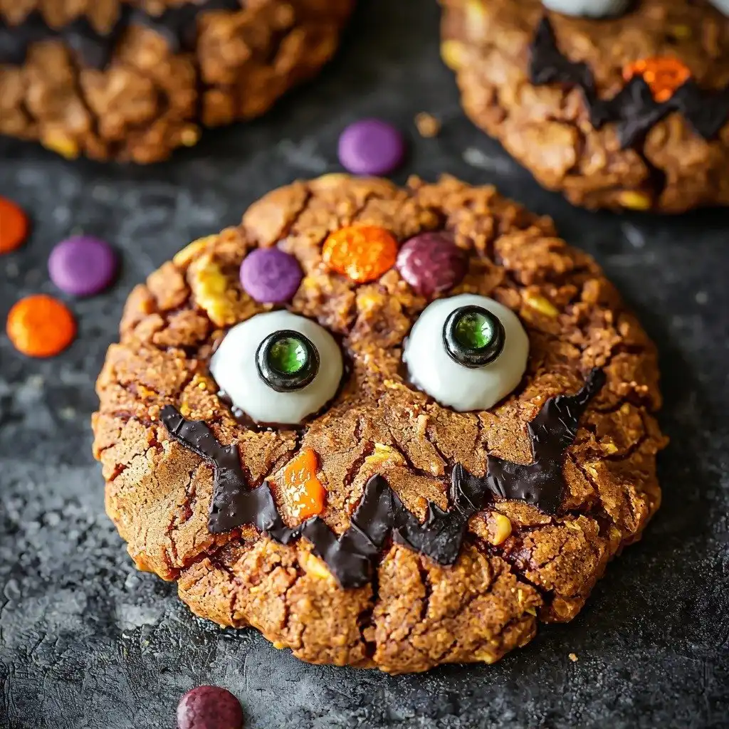 Gluten-free Halloween Monster Cookies - step by step