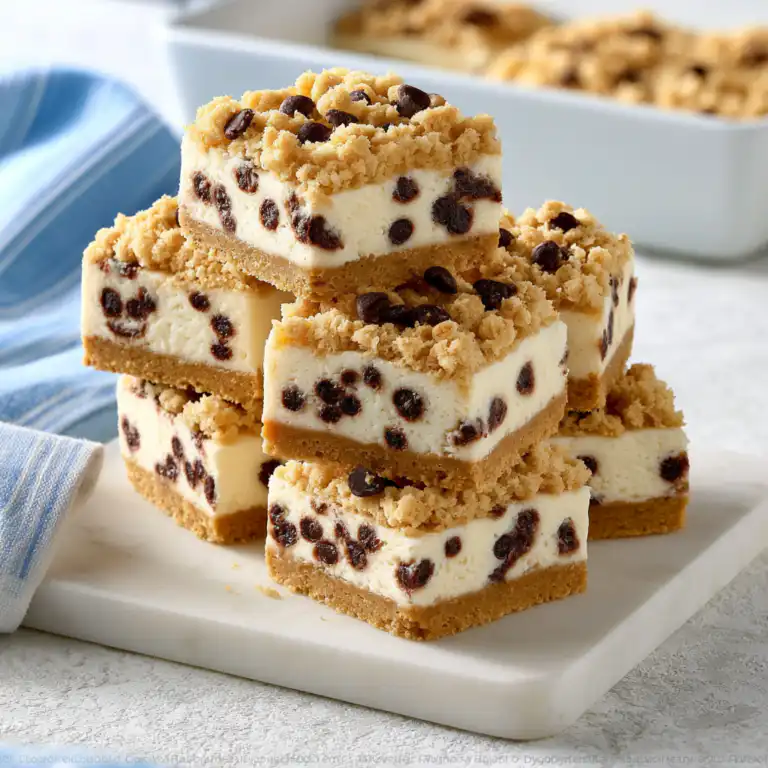 Keto Cookie Dough Cheesecake Bars ✨