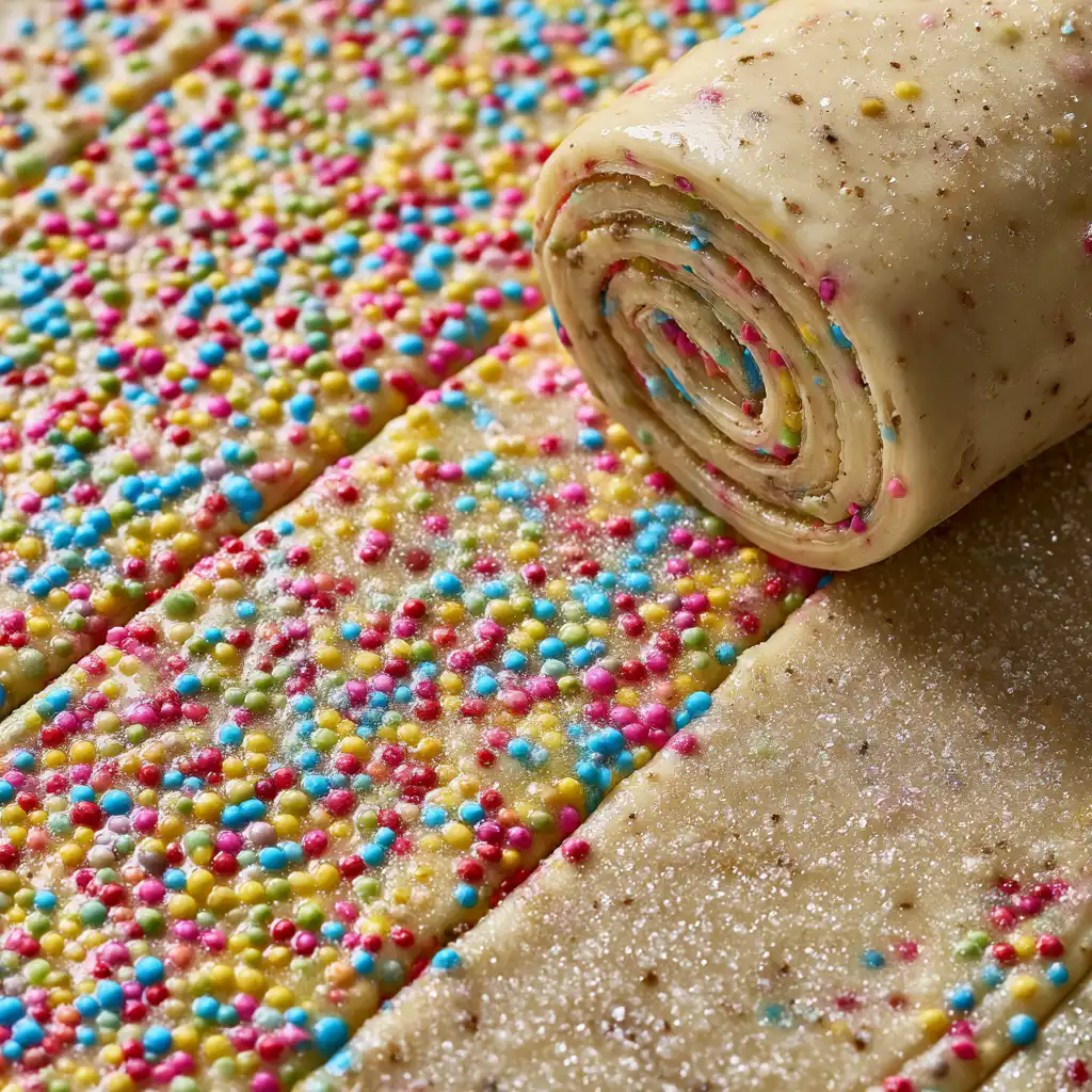 Funfetti Cinnamon Rolls - step by step