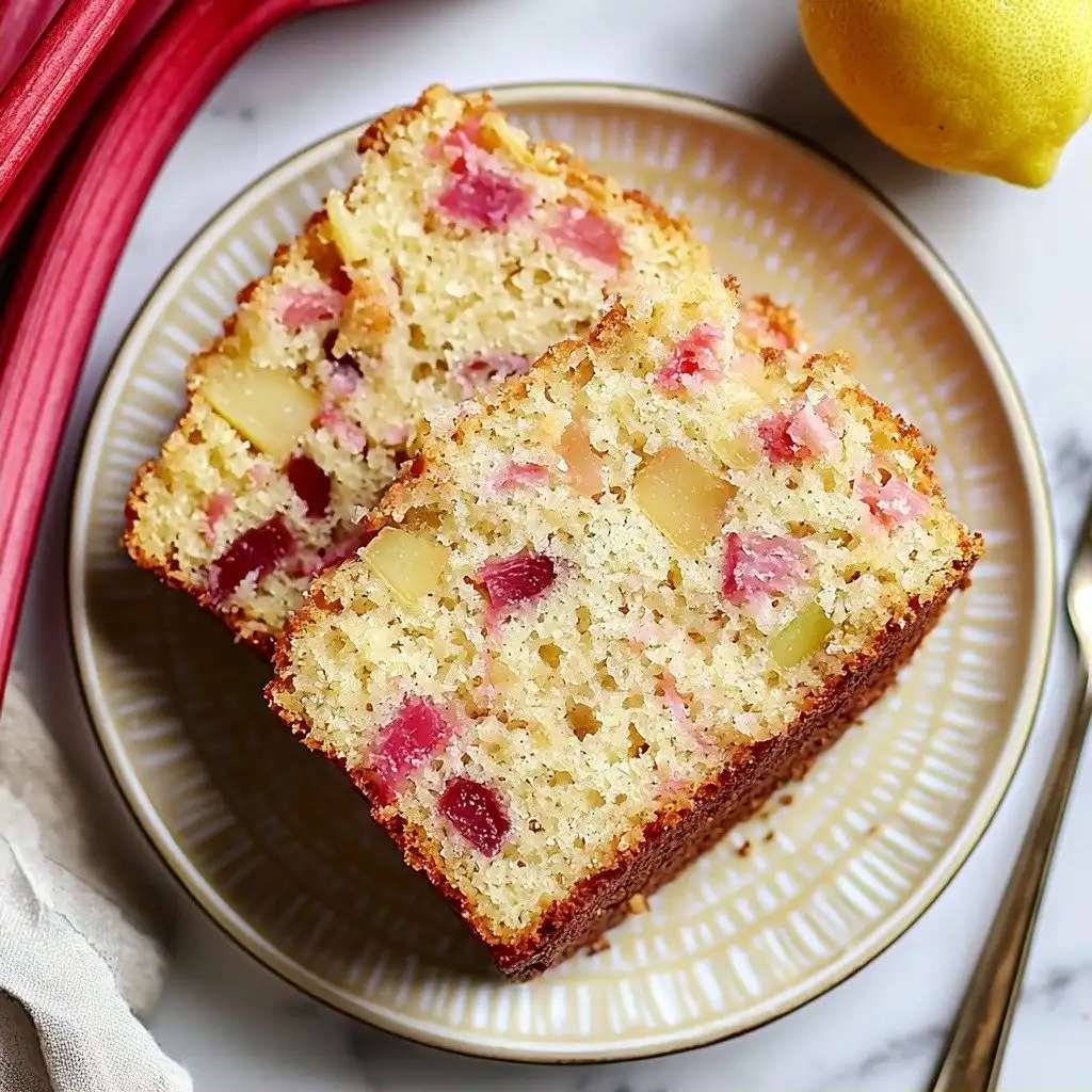 Lemon Rhubarb Bread - finished dish