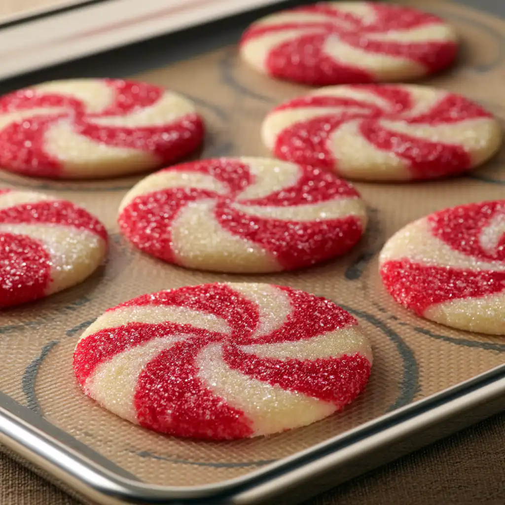 Peppermint Swirl Sugar Cookies - finished dish