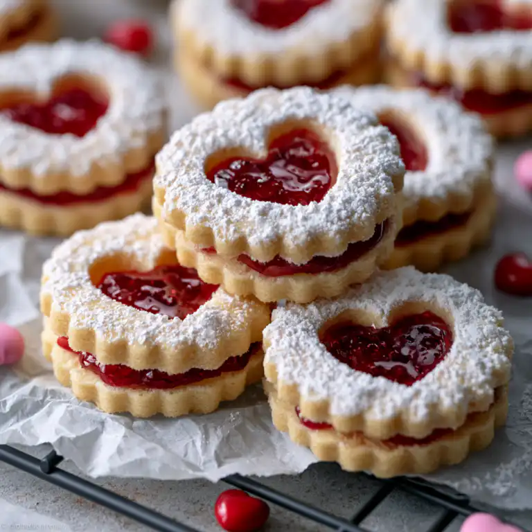 Raspberry Linzer Cookies