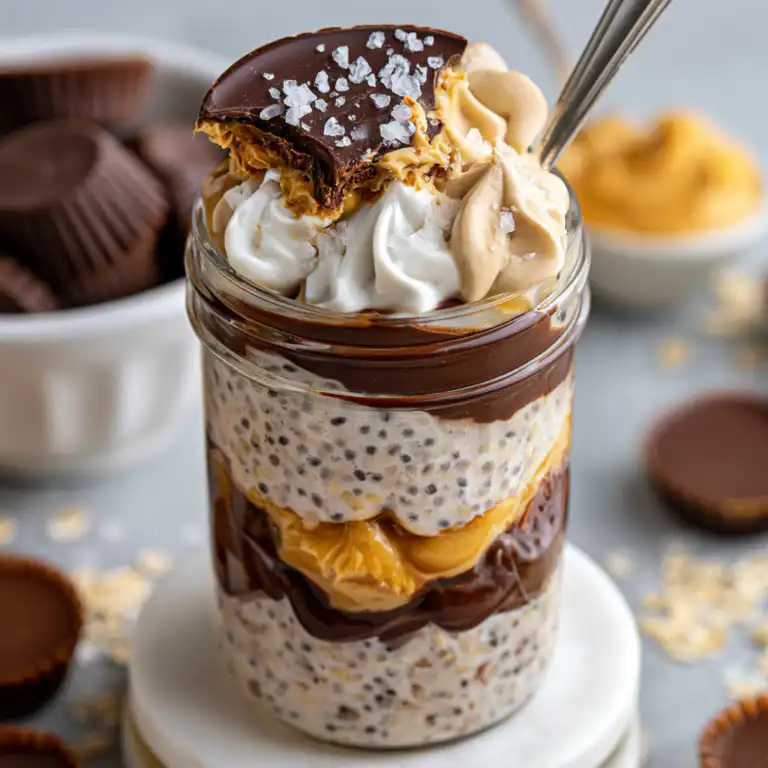 Peanut Butter Cup Overnight Oats