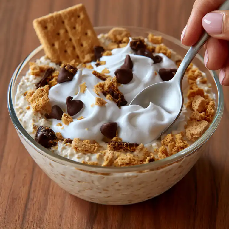 S'mores Protein Overnight Oats {with Yogurt}