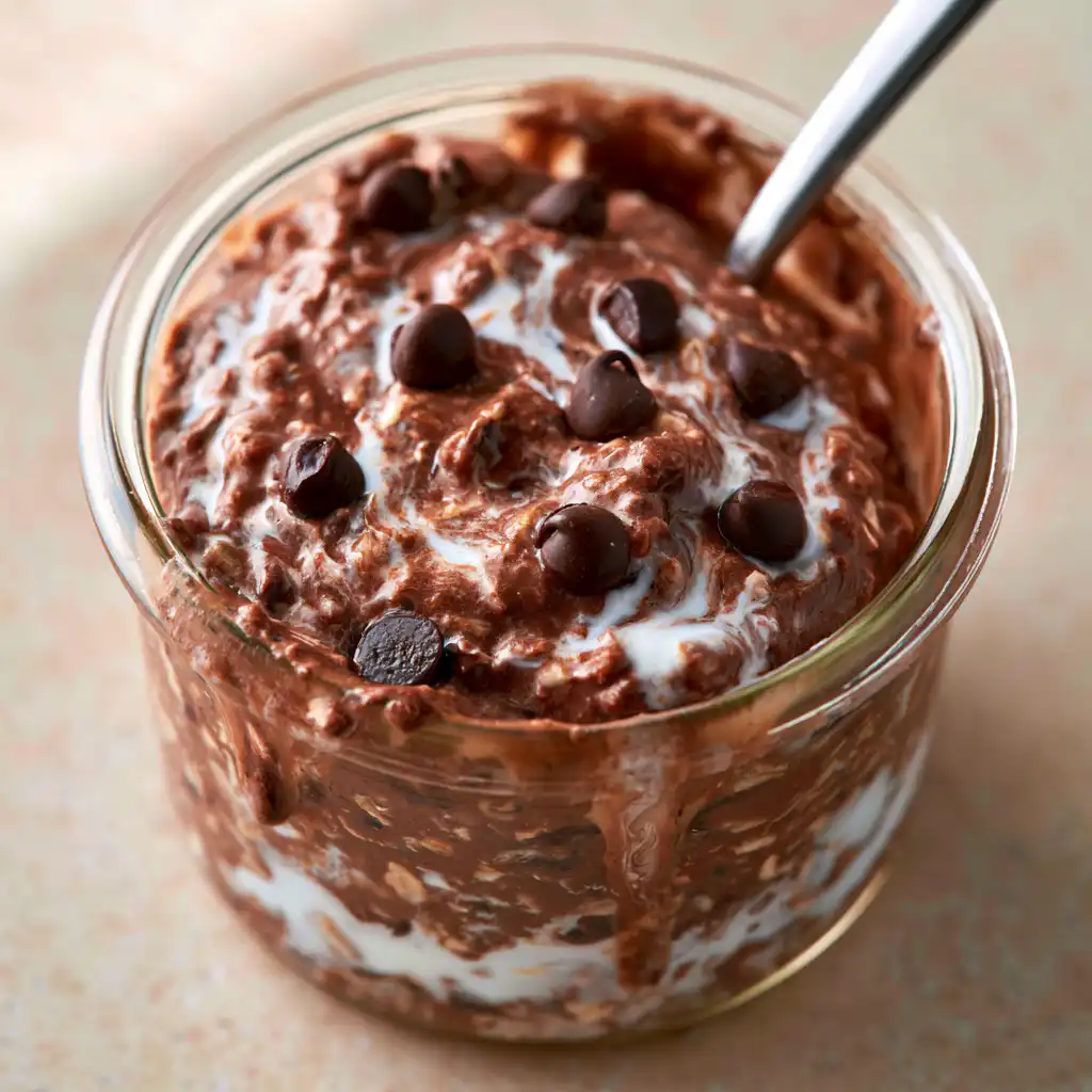 Brownie Batter Overnight Protein Oats