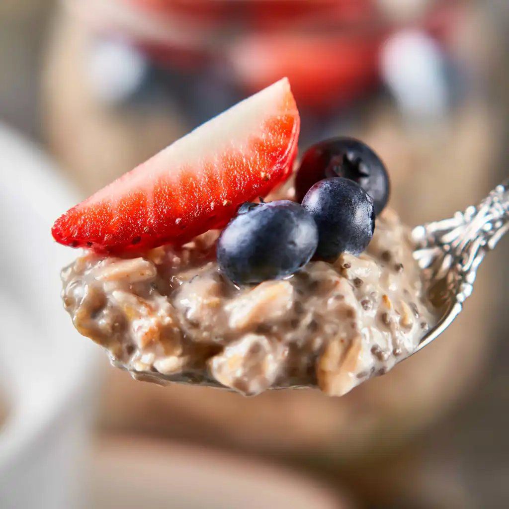 Berry Chocolate Protein Overnight Oats - step by step