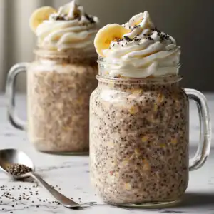 Banana Chia Protein Overnight Oats Recipe