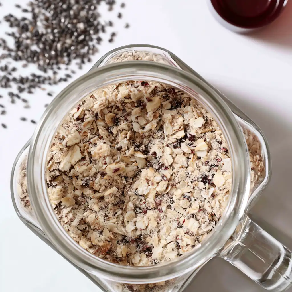 Banana Chia Protein Overnight Oats Recipe - step by step