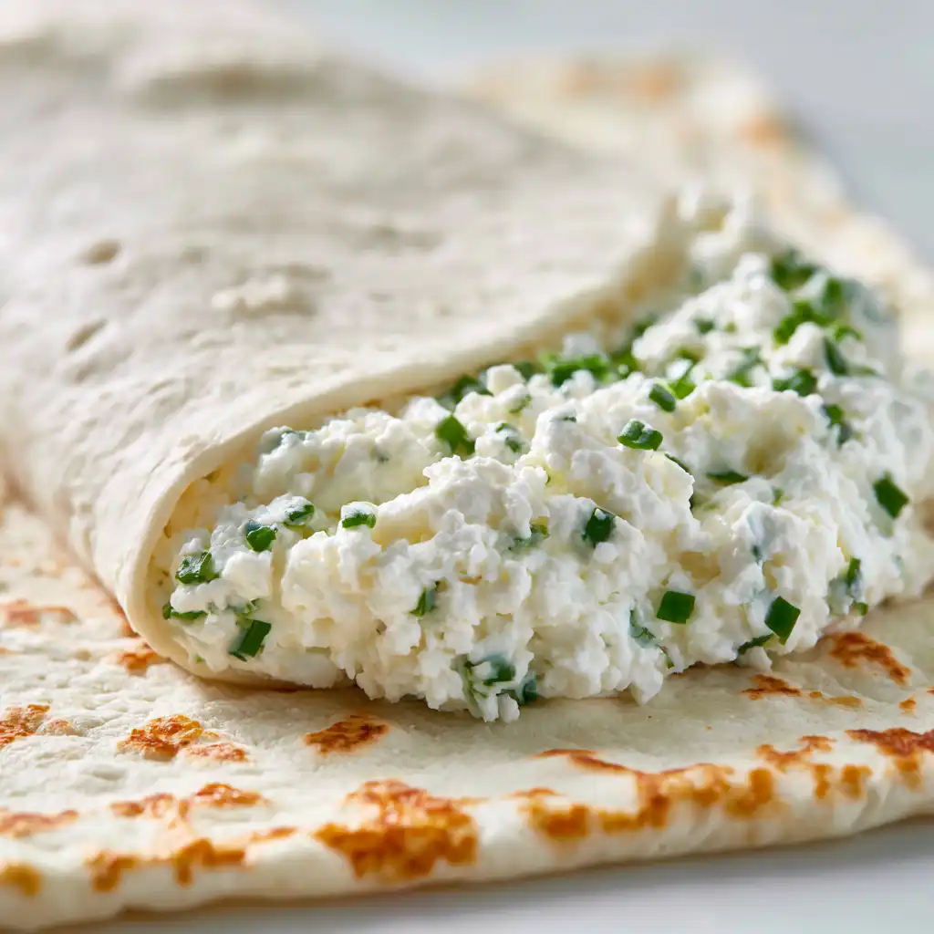 COTTAGE CHEESE LAVASH WRAP - step by step
