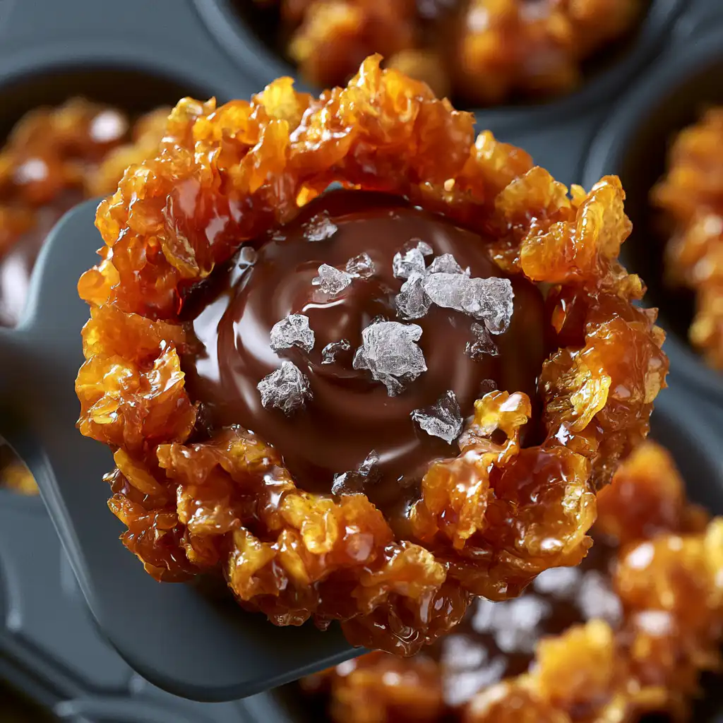 Salted Caramel Cornflake Cups - step by step