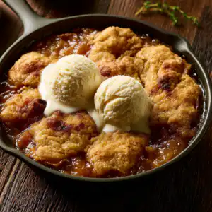 Easy Southern Peach Cobbler [with Canned Peaches]