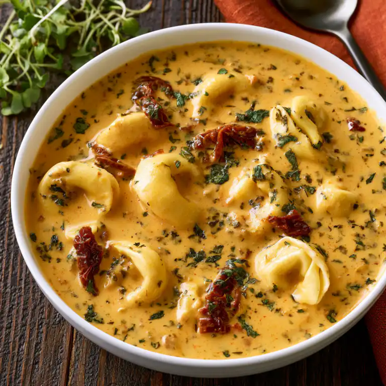 Creamy Tuscan Tortellini Soup