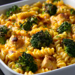 HEALTHY CHICKEN BROCCOLI PASTA CASSEROLE