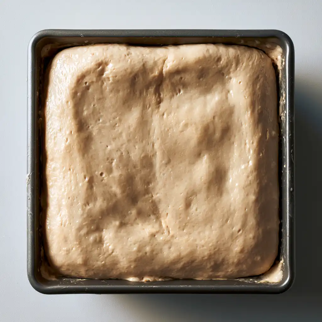Sourdough Focaccia in a Loaf Pan - step by step